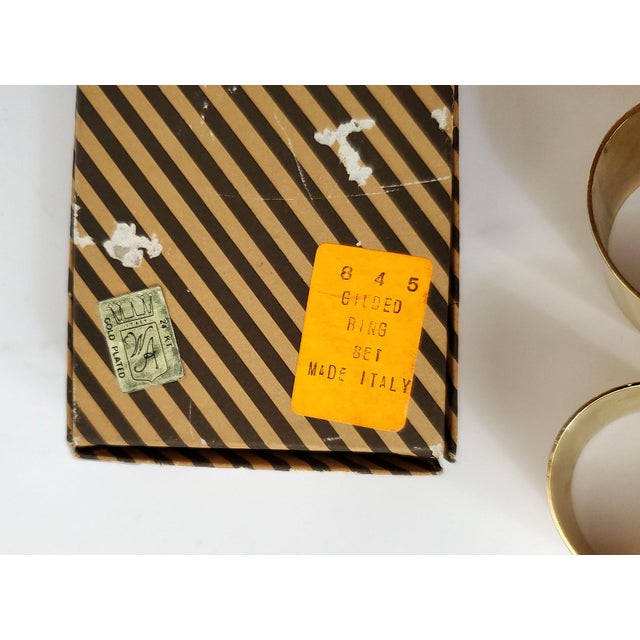 Napkin Rings 24k Gold-Plated For Sale - Image 11 of 11