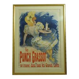 Vintage Art Nouveau Paris France Le Punch Grasset Poster For Sale
