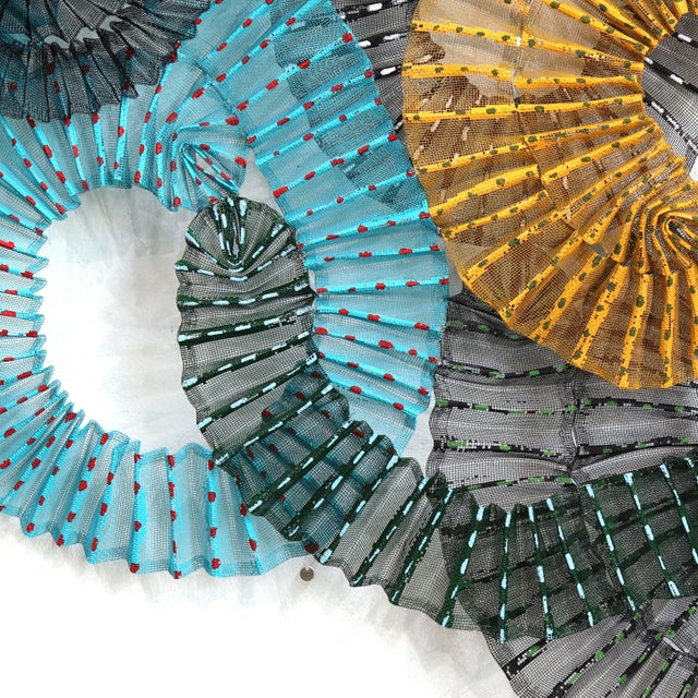 2020s Combahee Verde Lagoon - Original Biomorphic Abstract Aluminum Mesh Wall Sculpture by Atticus Adams For Sale - Image 5 of 9
