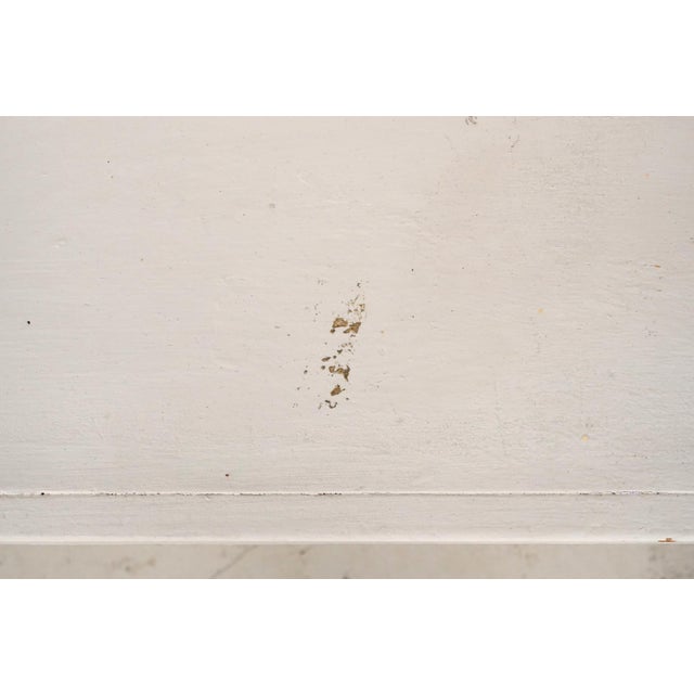 White Mid 20th Century Reclaimed 4 Ft. White Wooden Folk Art Children's Bench For Sale - Image 8 of 12