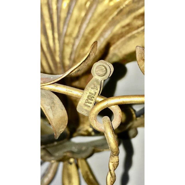 Mid 20th C. Italian Tole Sconce Lights - a Pair For Sale - Image 6 of 10