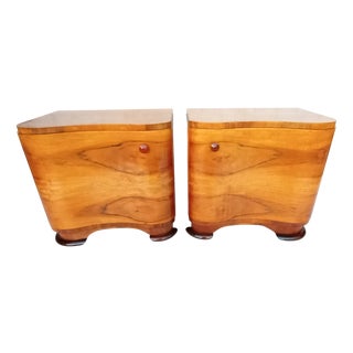 Bedside Tables by Jindrich Halabala for Up Závody, 1950s, Set of 2 For Sale