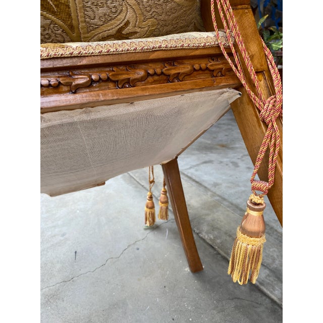 Wood Mid 20th Century Louis XV Fauteuil Chair From Mid Century France For Sale - Image 7 of 10