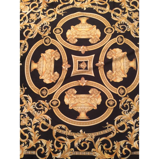 Gold Gianni Versace Custom Made Lion and Urn Throw For Sale - Image 8 of 13