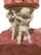 Antique Carl Thieme Dresden Pink Porcelain Cherub Cigarette Holder / Flower Frog Vase For Sale - Image 10 of 14