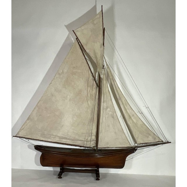 Late 19th Century Vintage Pond Yacht with Makers Badge For Sale - Image 5 of 12