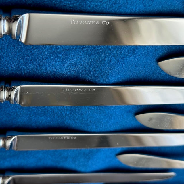 1910s Hollywood Regency Tiffany&Co. Faneuil Complete Set for 12 Sterling Silverware - 75 pcs For Sale - Image 11 of 11
