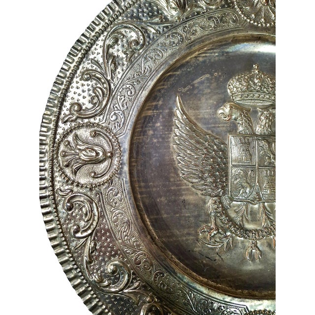 19th-Century Russian Silver Plate Coat of Arms Plaque For Sale In San Francisco - Image 6 of 10