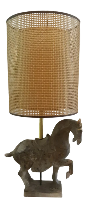 Mid-Century Modern Tang Dynasty Style Horse Table Lamp