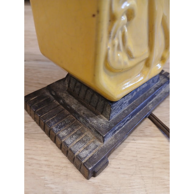 Antique Muncie Pottery Art-Deco Table Lamp For Sale - Image 12 of 17
