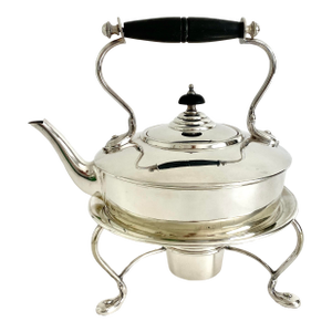 English Silver Spirit Kettle on Stand