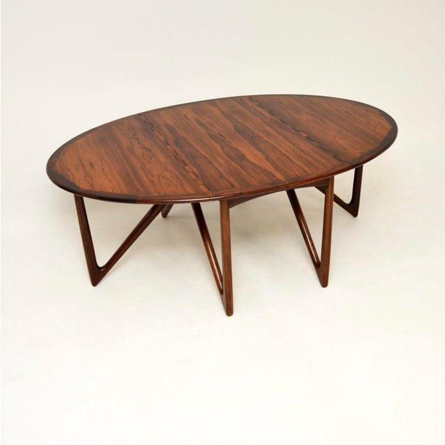 Danish Vintage Gate Leg Dining Table attributed to Niels Koefoed from Koefoeds Hornslet, 1960s For Sale - Image 13 of 13