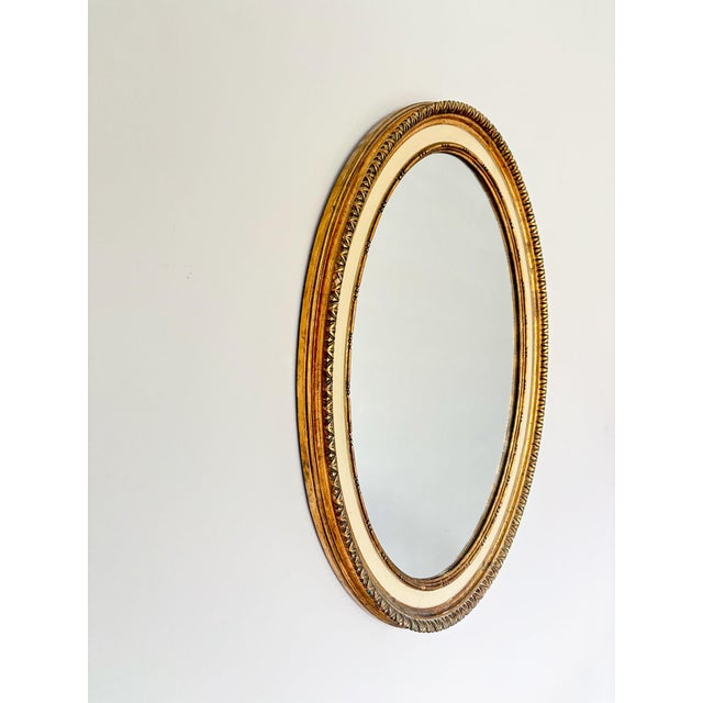 Oval Mirrors with Gilt Finishes, Italy, 1950s, Set of 2 For Sale - Image 6 of 16