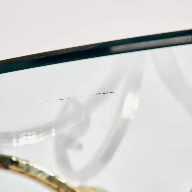 Brass and Glass Coffee Table, 1970s For Sale - Image 15 of 17