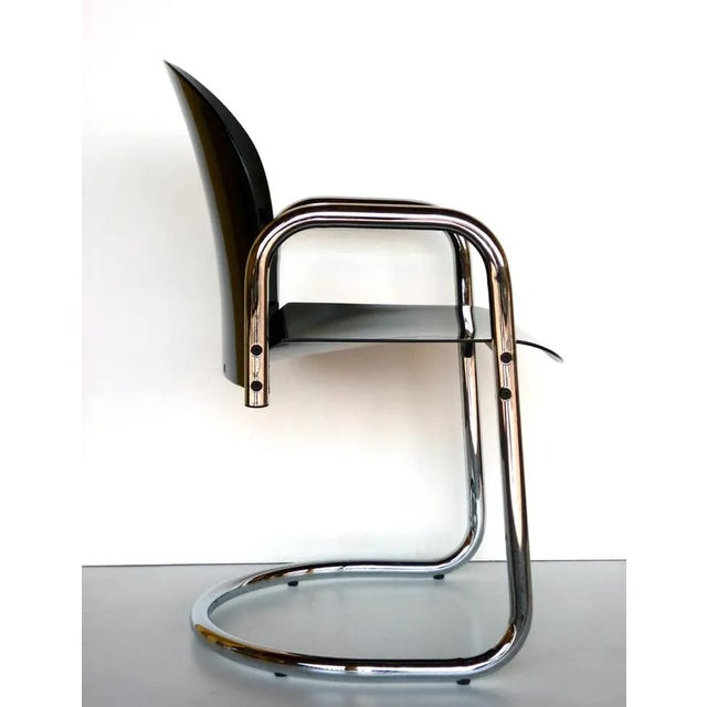 Black Chrome Dessau Tubular Chair by Tobia & Afra Scarpa for B&B Italia, 1970 For Sale - Image 4 of 8