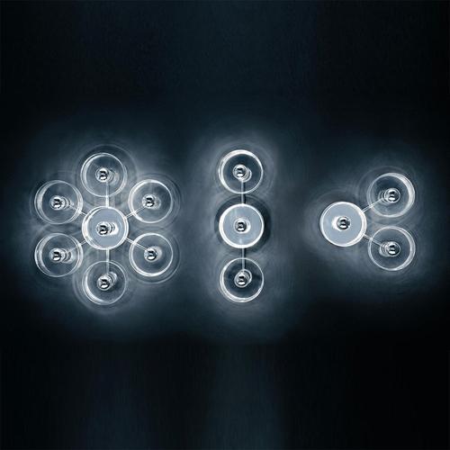 Wall lamp ''fiore' designed by marta laudani & marco romanelli in 2007. Wall and ceiling lamp in transparent blown glass...