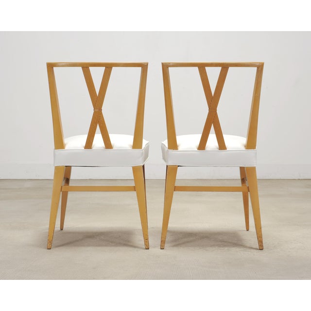 Set of Four Tommi Parzinger Mid-Century X-Back Dining Chairs For Sale - Image 13 of 18