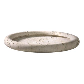Travertine Voltero Centerpiece by Egidio di Rosa & Pier Alessandro Giusti for Up&Up, Italy, 1970s For Sale