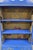 Vintage Chinoiserie Blue Hand Painted Gold Gilt Narrow Bookcase Secretary Desk For Sale - Image 10 of 18