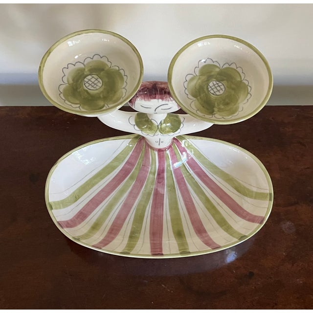Mid-Century Modern California Pottery Figural Serving Dish by Hedi Schoop Signed & Dated 1961 For Sale In New York - Image 6 of 17
