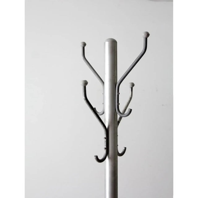 Mid Century Aluminum Coat Rack For Sale - Image 4 of 10