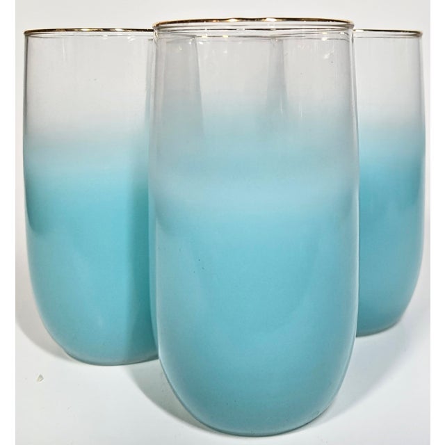 Turquoise Turquoise Blendo Glasses - Set of Four For Sale - Image 8 of 9