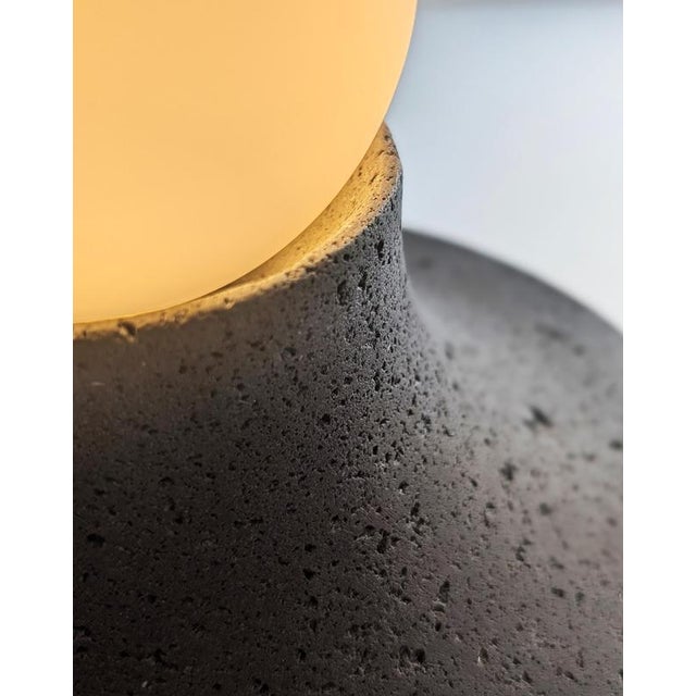 Basalte Natural Lava Stone Wall Lamp by Clemence Birot For Sale - Image 6 of 18