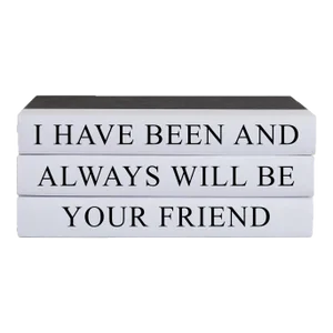 Decorative Books - Quote Book Stack - "Friend"