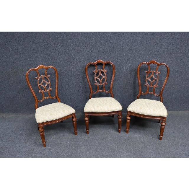 Set of 6 Thomasville Georgian Style Cherry Dining Chairs For Sale - Image 11 of 17