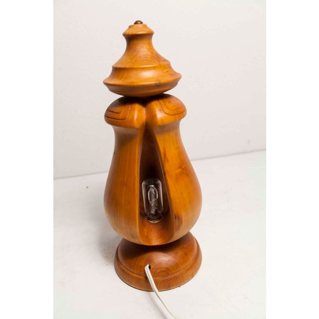 Vintage Wood Table Lamp, 1960s For Sale - Image 15 of 18
