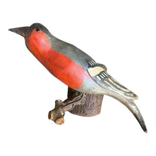 Austrian Folk Art Carved Wood Bird #79, 1930s For Sale