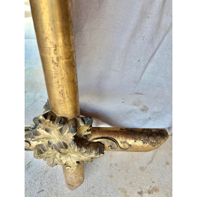 Gold Mid 19th Century French Napoleon III Faux Bamboo Giltwood Mirror For Sale - Image 8 of 12