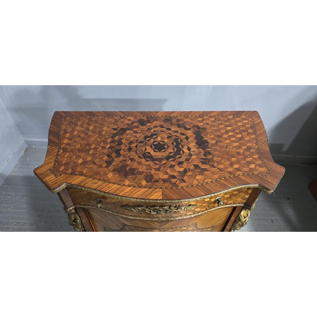 French Serpentine Side Cabinet, 1880s For Sale - Image 9 of 17