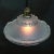 Art Deco French Brass and Etched Clear Glass Pendant Light, 1920s For Sale - Image 3 of 8