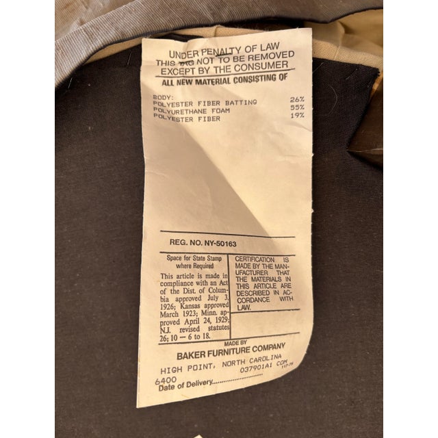 Baker Furniture Tufted Pillow Top Foot Stool For Sale - Image 9 of 10