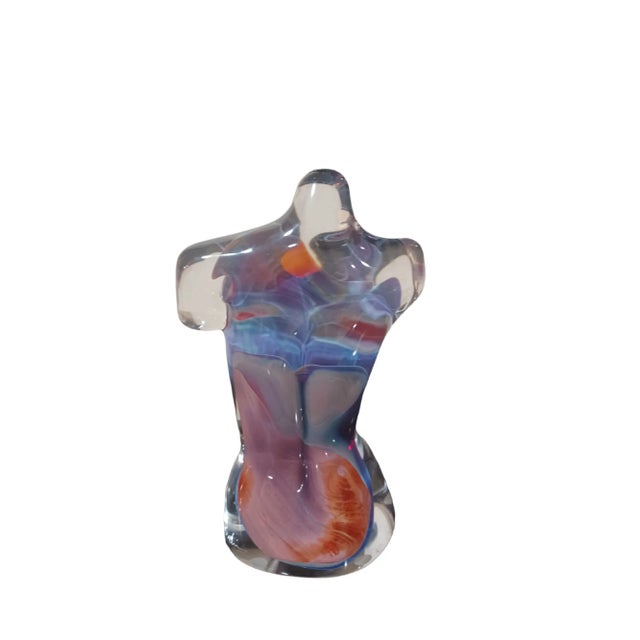 Vintage art glass Calcedonia Murano Glass sculpture by Dino Rodin titled " Aphrodite" . Sculpture is of a nude torso with...