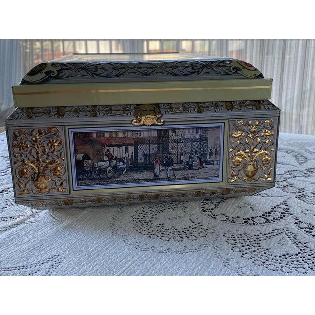 Large Decorative German Cookie Tin 1995 Otto Schmidt Collectible For Sale - Image 9 of 12