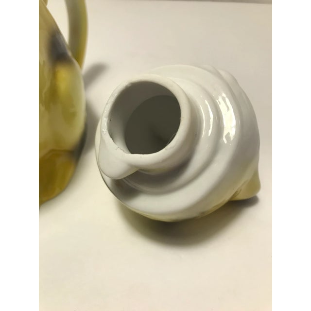 1970s Mid-Century Hand-Painted Ceramic Chinese Lucky Cat Tea Pot For Sale - Image 5 of 10