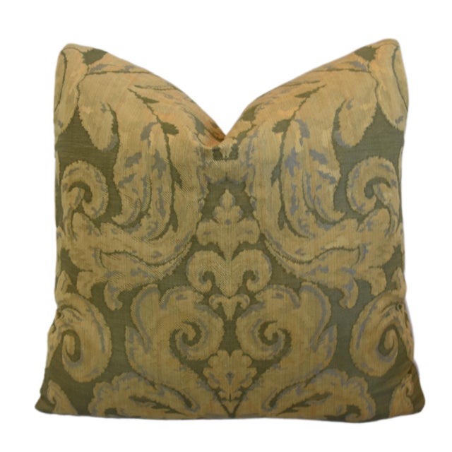 Scalamandre Old World Weavers Gold Feather/Down Pillow For Sale In Los Angeles - Image 6 of 6