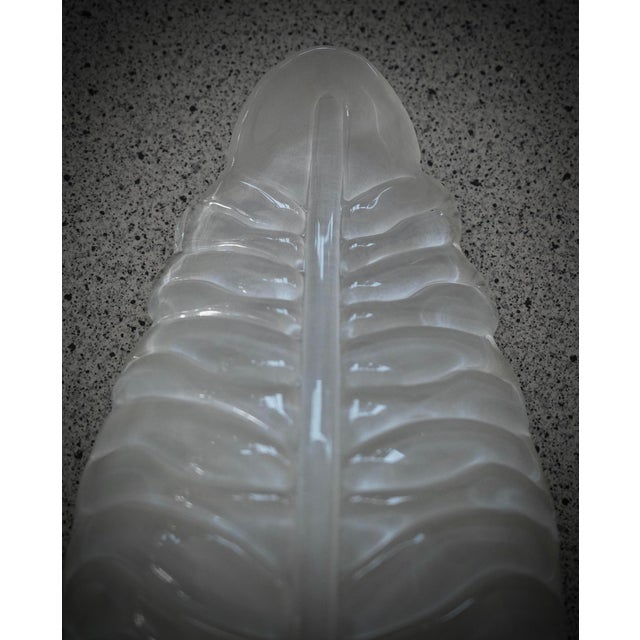 2000 - 2009 Murano Art Glass Sandblasted Light White and Brass Wall Light and Sconces, 2000 For Sale - Image 5 of 11