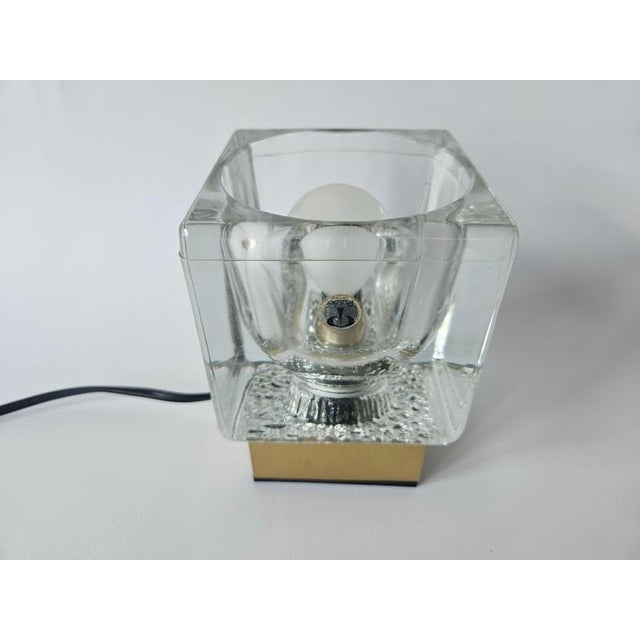 Mid-Century Modern Ice Cube Glass Table Lamp from Peill & Putzler, Germany, 1970s For Sale - Image 4 of 13