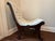 Japanese Pair of Mid-Century Japanese Obi/Slipper Chairs & Ottomans – Showa Era For Sale - Image 3 of 11