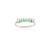 Green Emerald Half Eternity Minimal Band Ring in 14k Solid White Gold Size 7 For Sale - Image 8 of 9