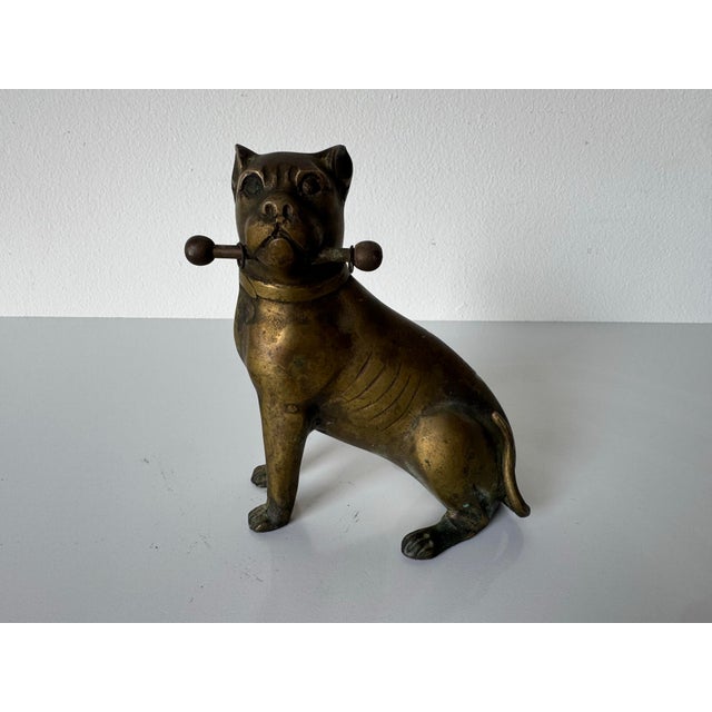 Vintage Heavy Brass Bulldog / Mastiff Dog Statue – Dog Lover Figurine For Sale - Image 9 of 9