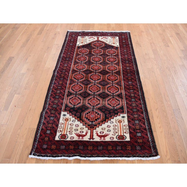 1960s 1960 Prismatic Red Vintage Persian Clean with No Wear Pure Wool Hand Knotted Rug For Sale - Image 5 of 11