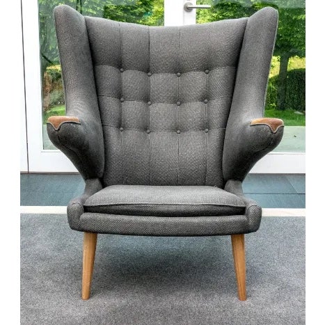 Mid-Century Modern Modernica Mid Century Style Hans Wegner Papa Bear Chair For Sale - Image 3 of 17