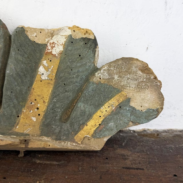 Wood Baroque Italian Shell-Form Carved Wood Fragment Architectural Salvage, 1700s For Sale - Image 7 of 10