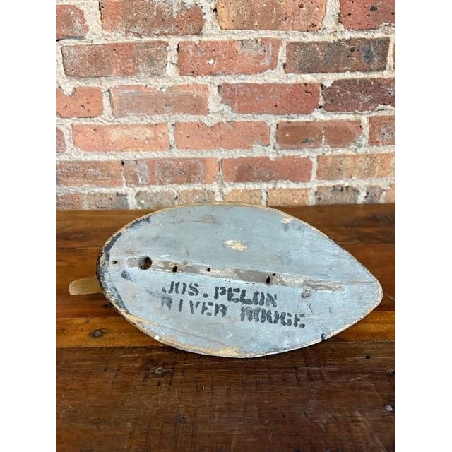 Early 20th C. River Rouge MI Working Canvasback Drake Decoy - Joseph Pelon For Sale - Image 9 of 14
