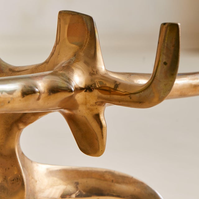 1970s Rare Sculptural Bronze Coffee Table by Victor Roman, Signed + Numbered, 1970s For Sale - Image 5 of 10