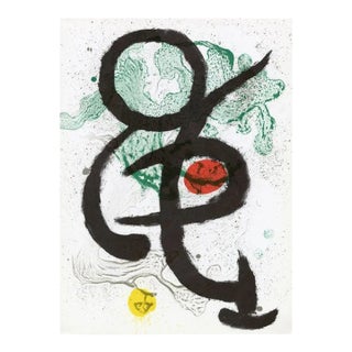 1963 Joan Miro Original Lithograph Dm06139 Derriere Le Miroir For Sale